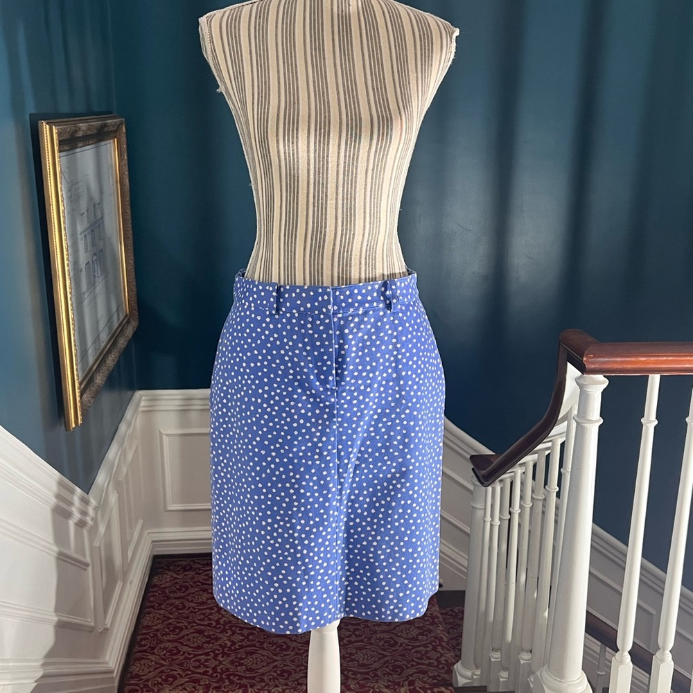 Blue Polka Dot Women’s Skirt brooks brothers 346 size 6 women’s s423